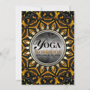 Invitations de l'atelier tribal Black Gold Sun Yog