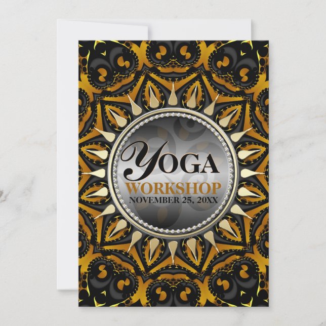 Invitations de l'atelier tribal Black Gold Sun Yog (Devant)