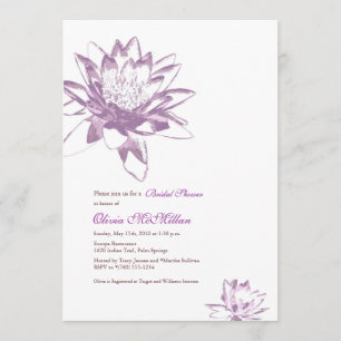 Invitations de Lavender Water Lily