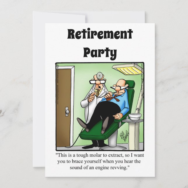 Invitations de l'Humour de retraite Médicale amusa (Devant)
