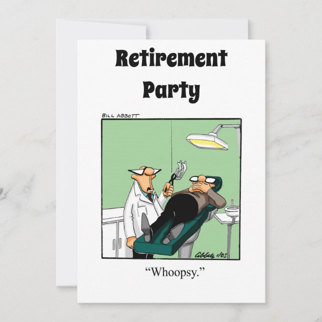 Invitations de l'Humour de retraite Médicale amusa (Devant)