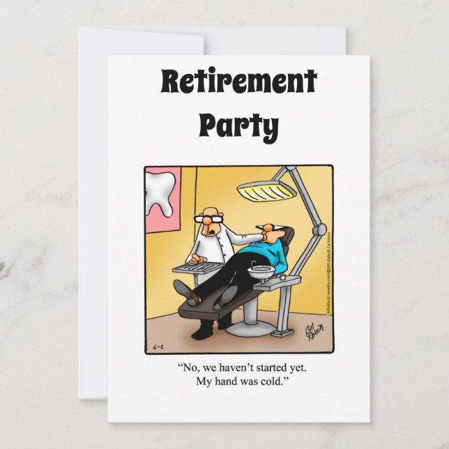 Invitations de l'Humour de retraite Médicale amusa (Devant)