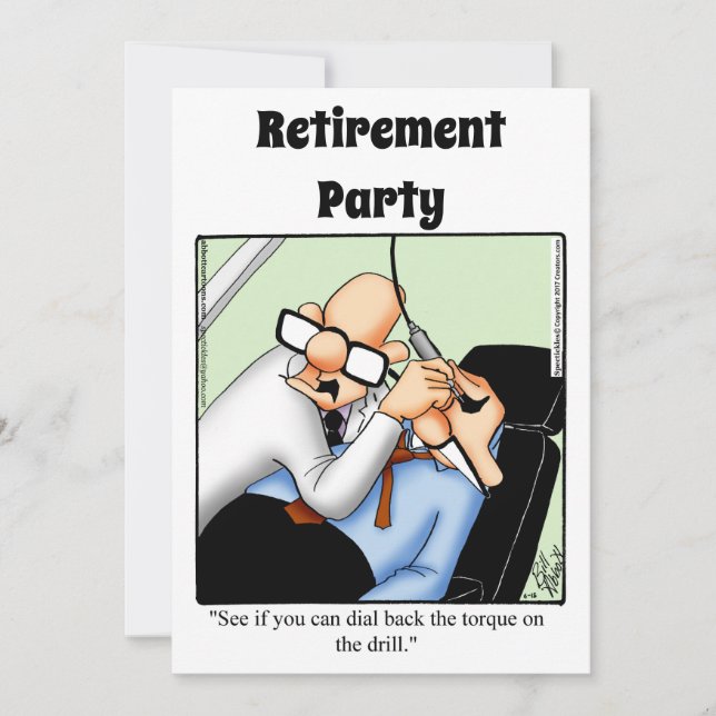 Invitations de l'Humour de retraite Médicale amusa (Devant)