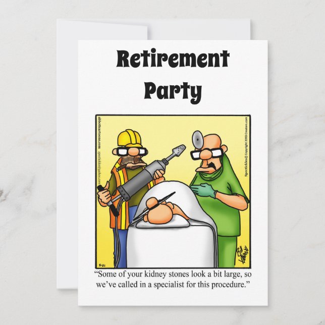 Invitations de l'Humour de retraite Médicale amusa (Devant)