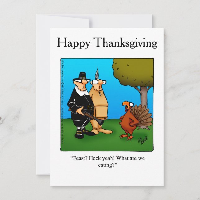 Invitations de l'Humour de Thanksgiving (Devant)