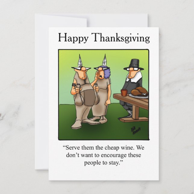 Invitations de l'Humour de Thanksgiving "Spectickl (Devant)