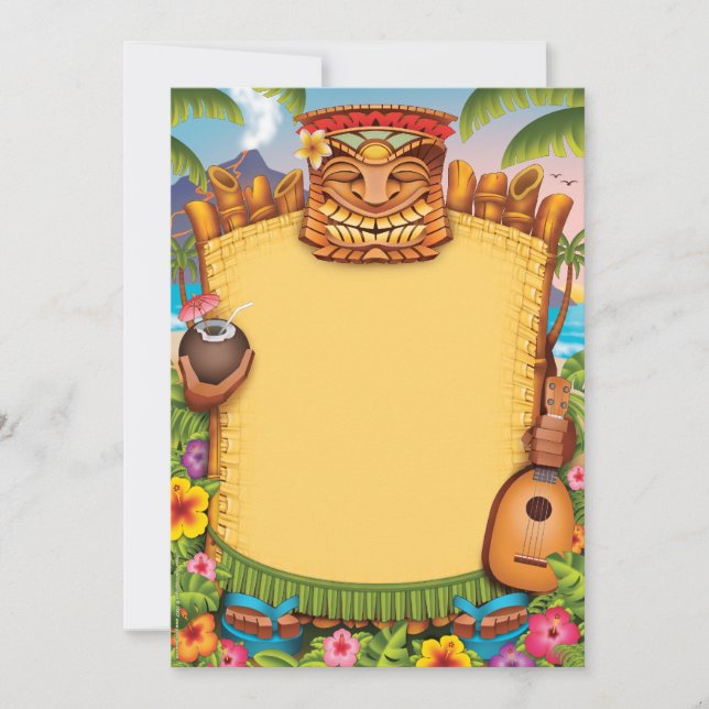 Invitations de Luau, invitations hawaïennes de (Devant)