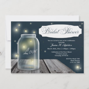 Invitations de luciole Mason Jar