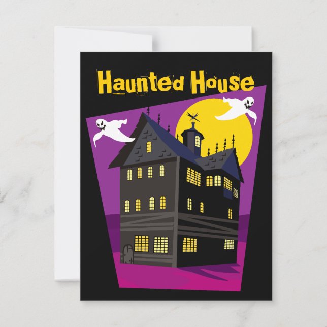Invitations de maisons pourpres hantées (Devant)