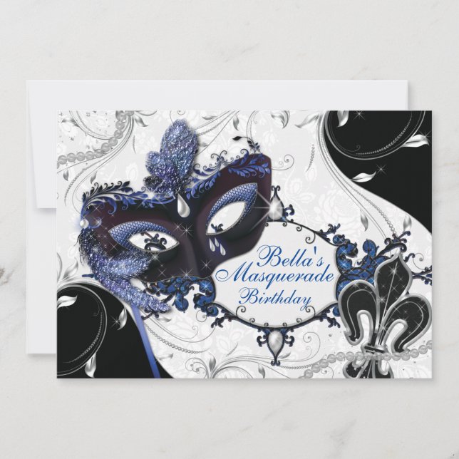 Invitations de Mardi Gras Masquerade Party (Devant)