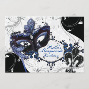 Invitations de Mardi Gras Masquerade Party