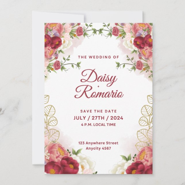 invitations de mariage (Devant)