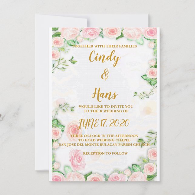 Invitations de mariage (Devant)