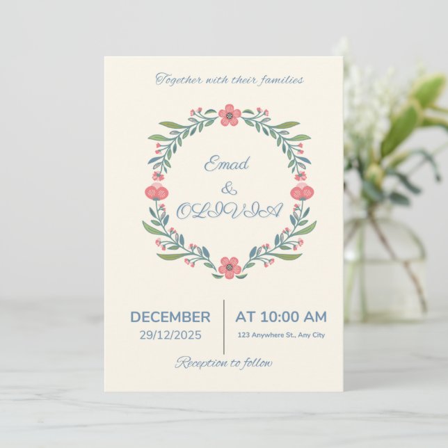 Invitations de mariage (Debout devant)