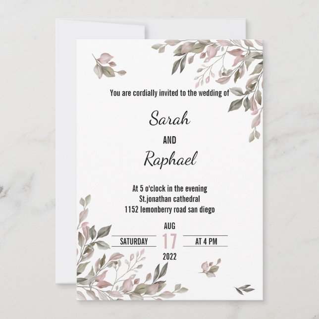 Invitations de mariage (Devant)