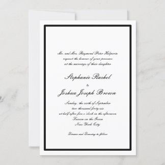 Invitations de mariage à la frontière de Cravate n