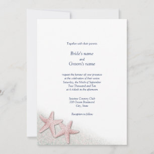 Invitations de mariage à la plage de poisson-Starf