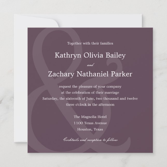 Invitations de mariage à l'amphithéâtre chic (Devant)