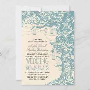 Invitations de mariage à l'arbre rustique et aux j