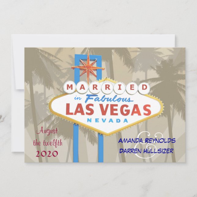 Invitations de mariage à Las Vegas (Devant)