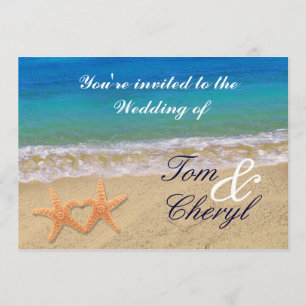 Invitations de mariage à l'Ocean Beach Couple de p