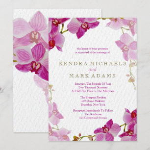 Invitations de mariage à l'orchidée