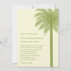 Invitations de mariage à Palm Beach - Vert