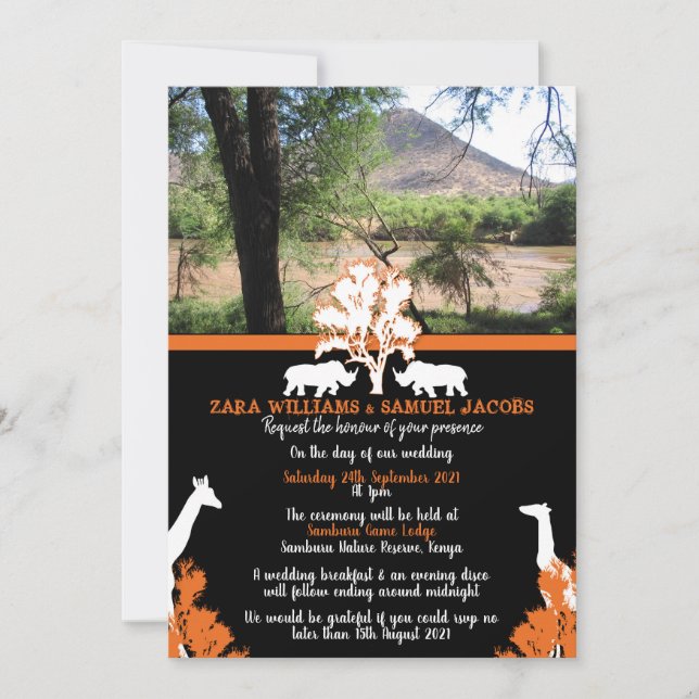 Invitations de mariage africaines (Devant)