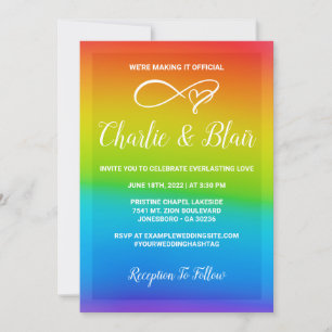 Invitations de mariage Arc-en-ciel