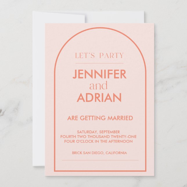 Invitations de mariage Arch (Dos)