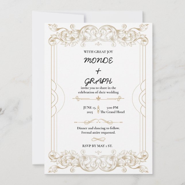 Invitations de mariage Art (Devant)