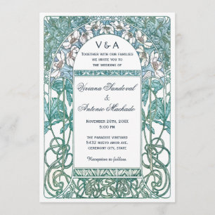 Invitations de mariage Art Nouveau Vintage VI