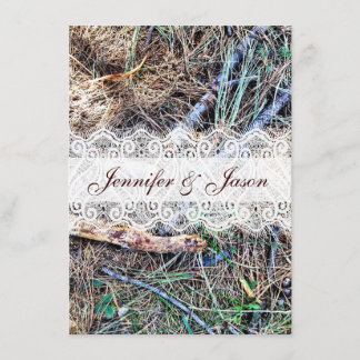 Invitations de mariage au Camouflage rustique