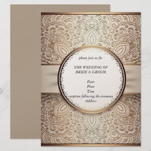 Invitations de mariage au champagne chic