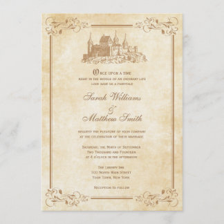 Invitations de mariage au château de Fairytale