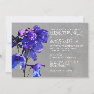 Invitations de mariage au delphinium