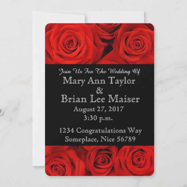 Invitations de mariage aux fleurs Cartes de fleurs (Devant)