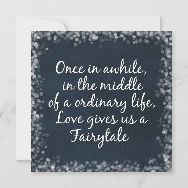 Invitations de mariage avec citation d'amour (Devant)