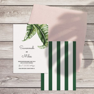 Invitations de mariage Banana Moderne du milieu du