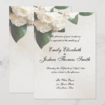Invitations de mariage blanc moderne personnalisab