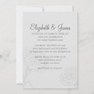 Invitations de mariage blanc personnalisées