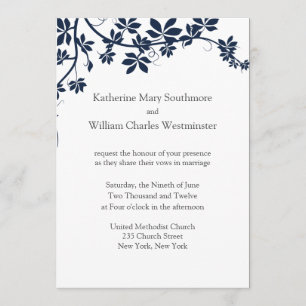 Invitations De Mariage Bleu Et Blanc De La Marine