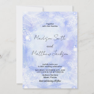 Invitations de mariage bleu violet