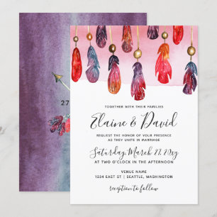 Invitations de mariage Bohême libre esprit