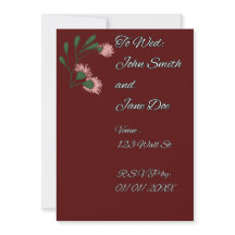 Invitations de mariage botanique minimales
