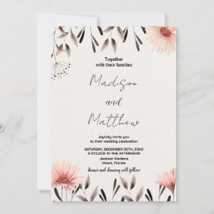Invitations de mariage Brown