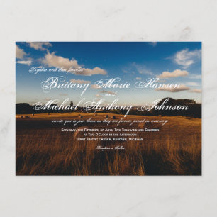 Invitations de Mariage campagnard de Hay Bales à l