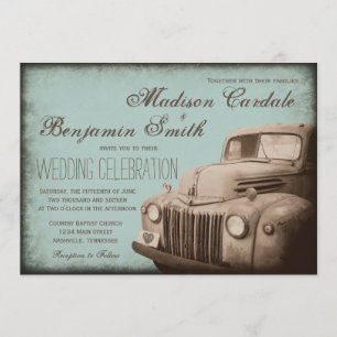 Invitations de Mariage campagnard Vintage Rustic O