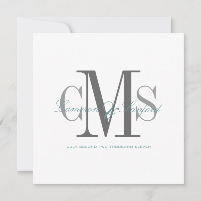 Invitations de mariage contemporaines + classiques (Devant)