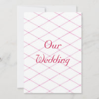 Invitations de mariage, Crise rose sur blanc